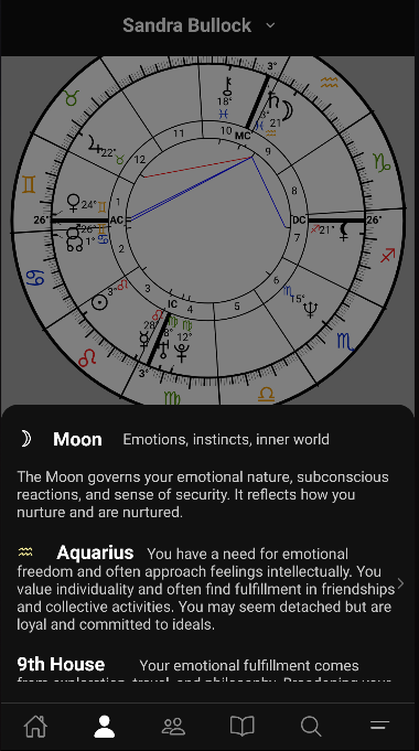 Spaceland Natal Chart Descriptions
